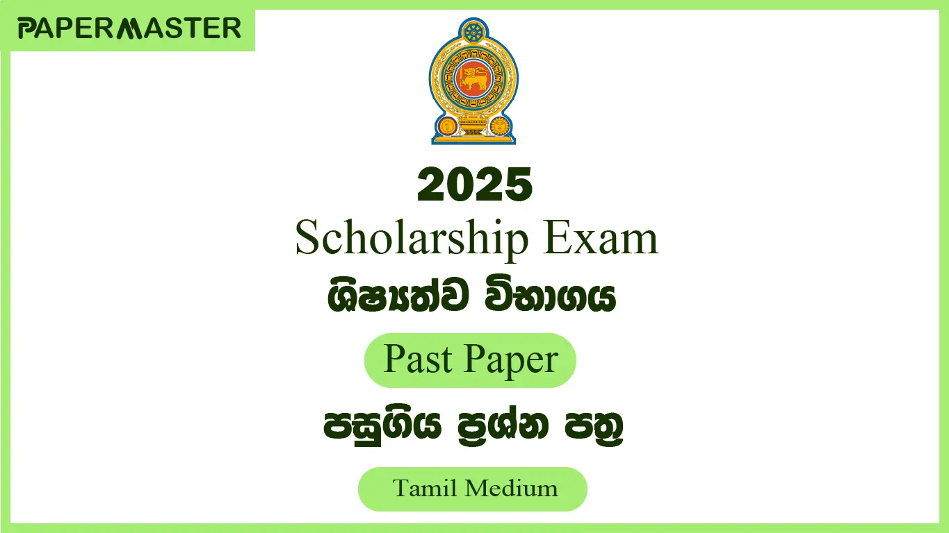 2025 Scholarship Past Paper (Tamil Medium)